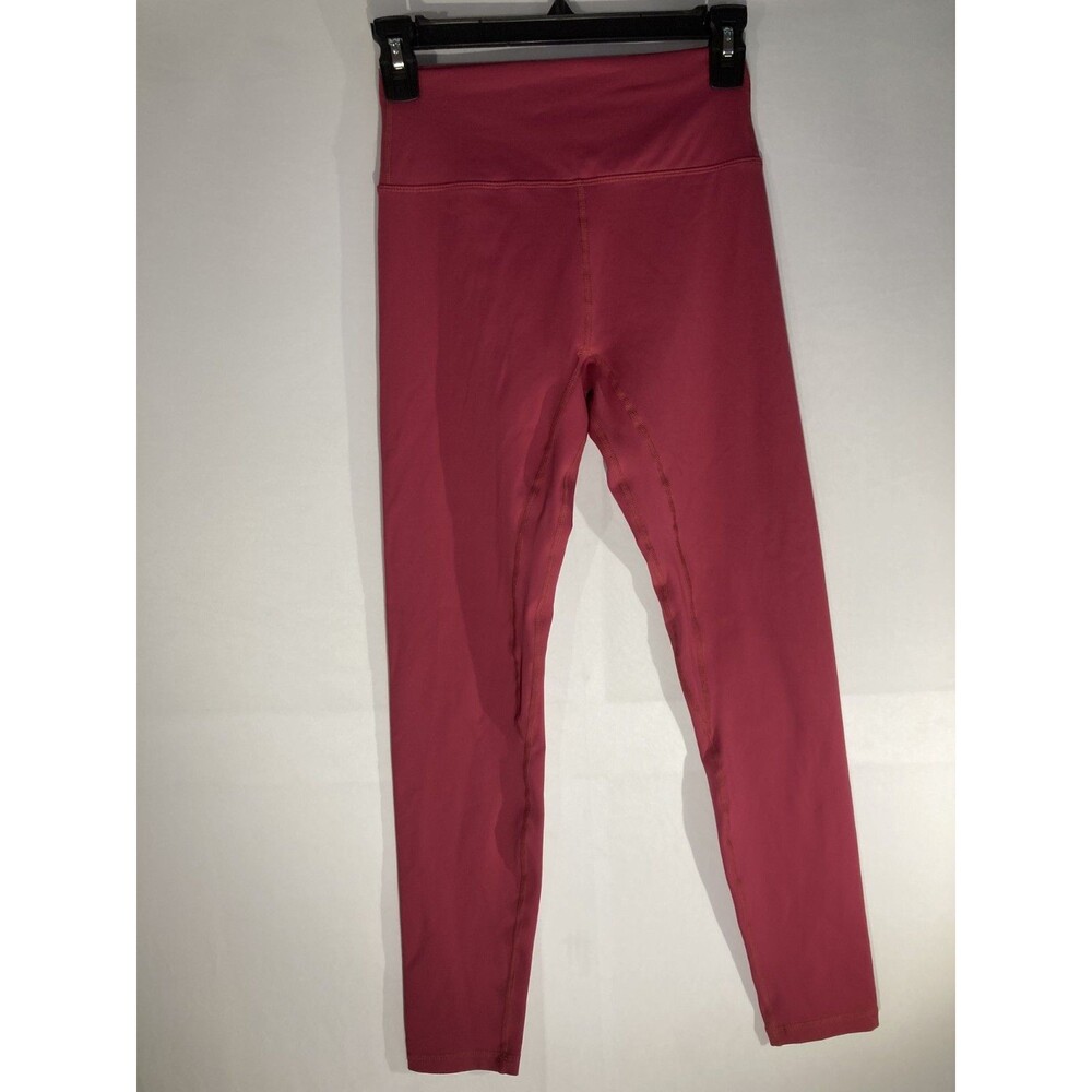 TYC Til You Collapse Effortless Classic Leggings Small S Burgundy Rose Pink HR
